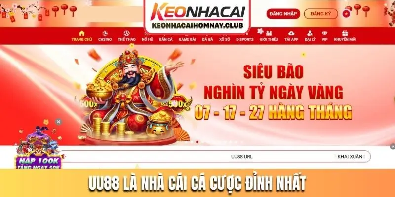 UU88 là nhà cái cá cược đỉnh nhất